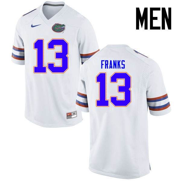 Florida Gators Men #13 Feleipe Franks College Football Jerseys White